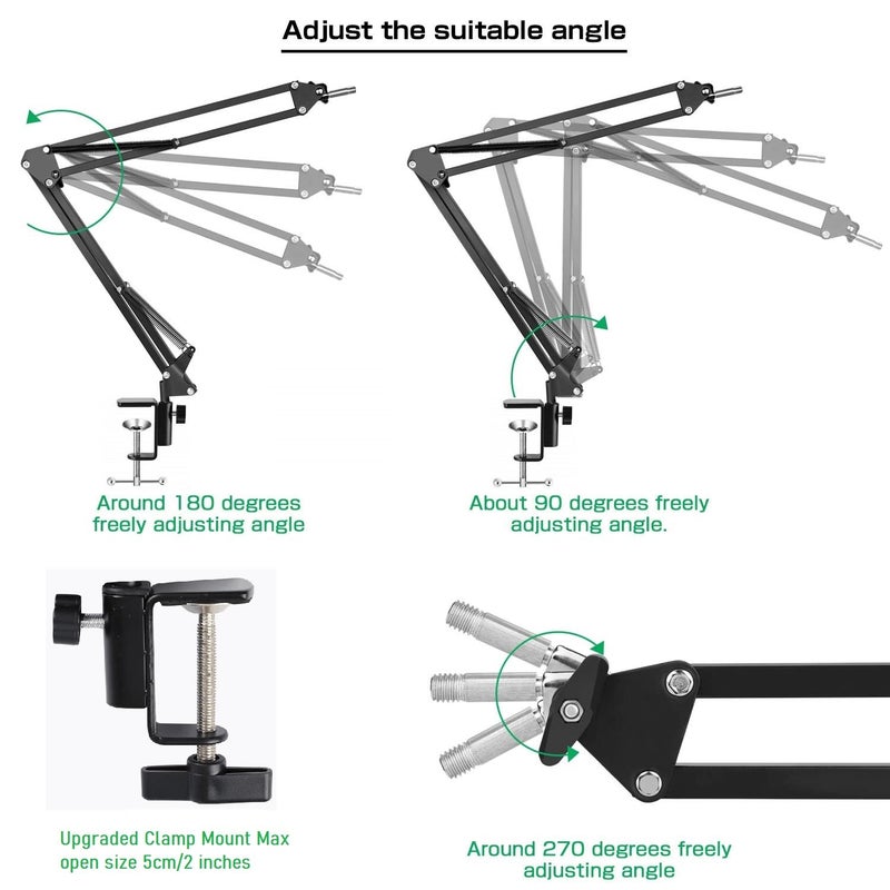 AceTaken Phone Video Stand,Overhead Camera Mount Compatible with iPhone Samsung Live Streaming,Baking,Craft,Videos,Online Lessons - Image 3